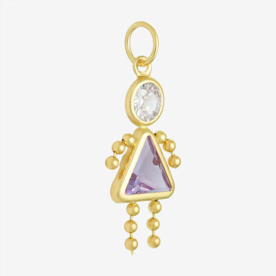 10K Gold June Birthstone Babies Girl Charm