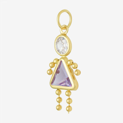 10K Gold June Birthstone Babies Girl Charm