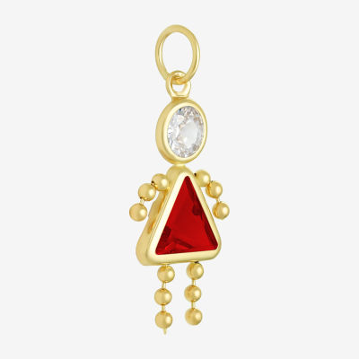 10K Gold July Birthstone Babies Girl Charm