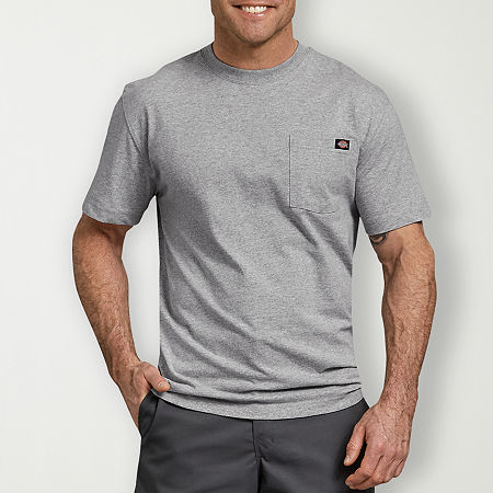 Dickies Heavyweight Mens Crew Neck Short Sleeve Pocket T-Shirt, Medium, Gray