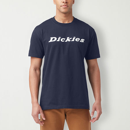 Dickies Wordmark Mens Crew Neck Short Sleeve Regular Fit Graphic T-Shirt, Medium, Blue