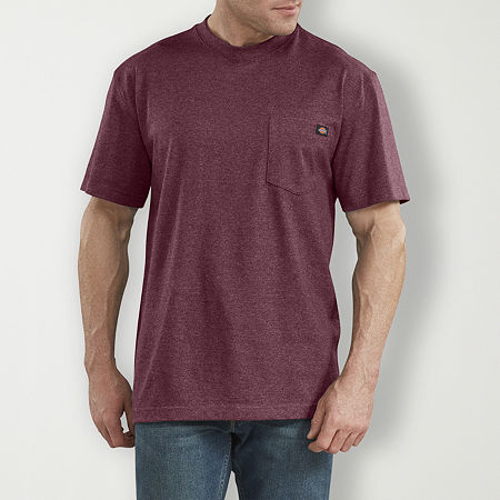 Dickies Heavyweight Mens Crew Neck Short Sleeve Pocket T-Shirt, X-large, Purple