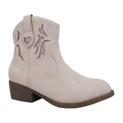 Pop Little & Big  Girls Sutton Block Heel Cowboy Boots