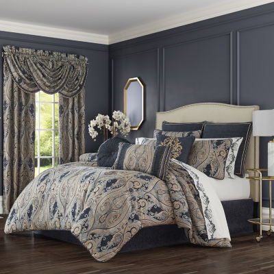 Queen Street Lakeview Indigo 4-pc. Jacquard Extra Weight Comforter Set