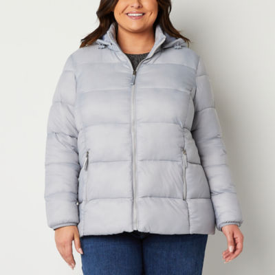 St. John's Bay Womens Plus Midweight Puffer Jacket