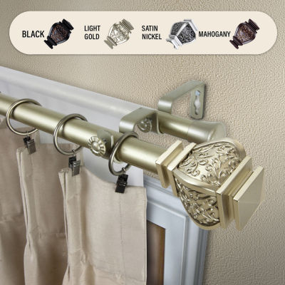 Rod Desyne Margot 1" Adjustable Double Curtain Rod