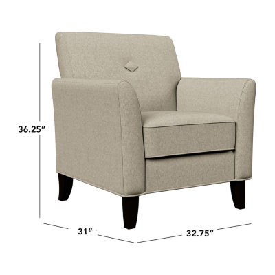 Handy Living Transitional Button Tufted Armchair