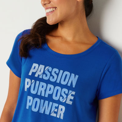 Xersion Womens Crew Neck Short Sleeve T-Shirt - JCPenney