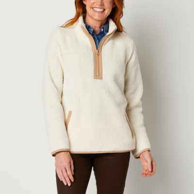 Hollister sherpa lined half hotsell zip sweatshirt