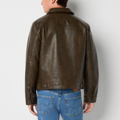 Levi's® Mens Midweight Faux Leather Trucker Jacket