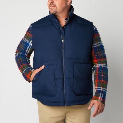 St. John s Bay Big and Tall Quilted Cargo Mens Puffer Vest