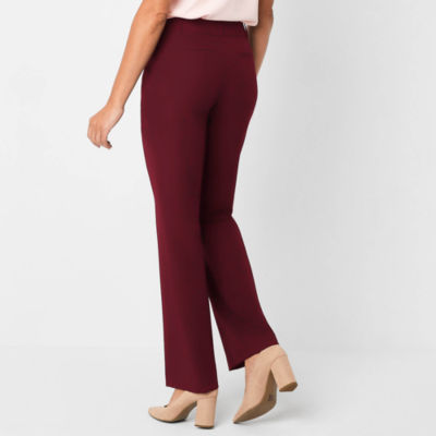 Liz Claiborne Audra Tailored Curvy Womens Straight Mid Rise Trouser