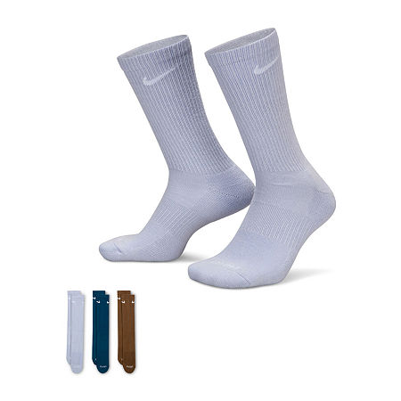 Nike Everyday Plus Cushioned Unisex Adult 3 Pair Crew Socks In Brown