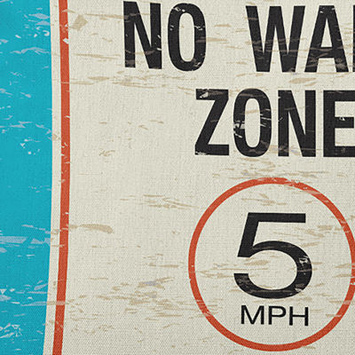 No Wake Square Throw Pillow