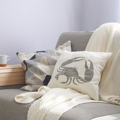Crab Square Throw Pillow