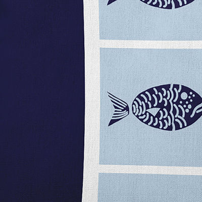 Fish Chips Square Throw Pillow