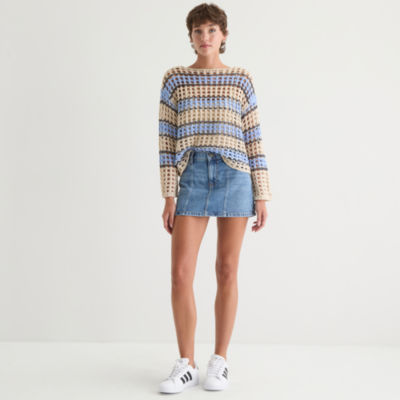 Arizona Womens Juniors Denim Skirt