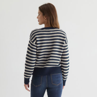 St. John's Bay Womens Crew Neck Long Sleeve Pullover Sweater