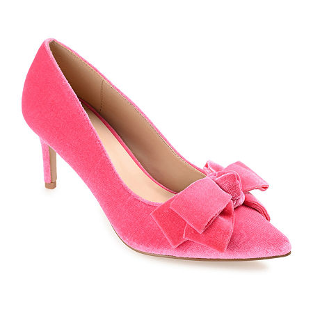 Journee Collection Crystol Womens Pointed Closed Toe Stiletto Heel Pumps, 10 Medium, Pink