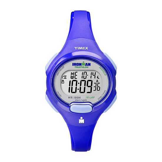 Timex® Ironman Womens 10-Lap Blue Strap Watch