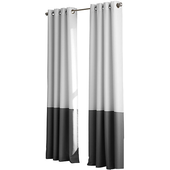 CHF Kendall Light-Filtering Grommet Top Single Curtain Panel