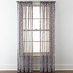 Home Expressions Purr Sheer Rod Pocket Single Curtain Panel