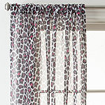 Home Expressions Purr Sheer Rod Pocket Single Curtain Panel