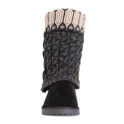 Muk Luks Womens Cheryl Pull-on Booties, Color: Ebony JCPenney