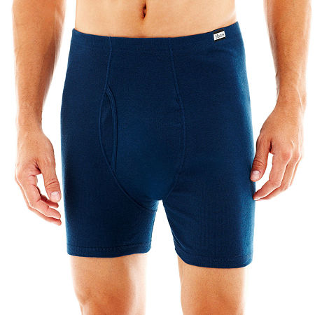 Hanes FreshIQ Comfortsoft Mens 4 Pack Boxer Briefs, Large, Blue