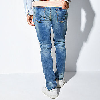 Men's Dark Blue Slim Fit Flex Stretch Denim Jeans