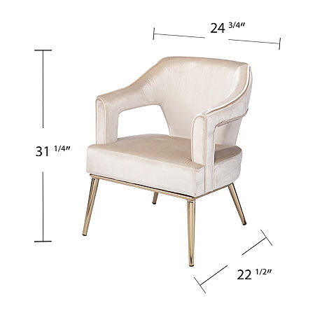 Mosston Upholstred Accent Arm Chair, One Size, Beige