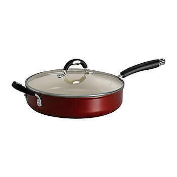 Tramontina Gourmet Hard Anodized 5.5 Qt. Covered Deep Saute Pan, Fry Pans  & Skillets, Household