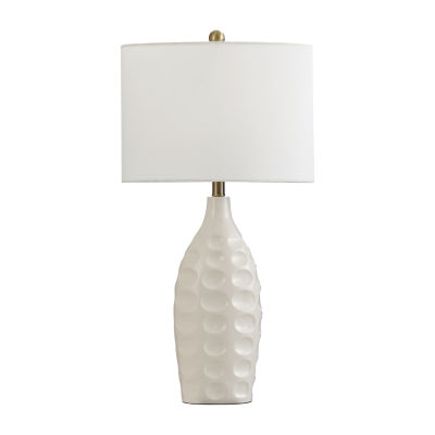 Stylecraft Banbury Molded White Table Lamp