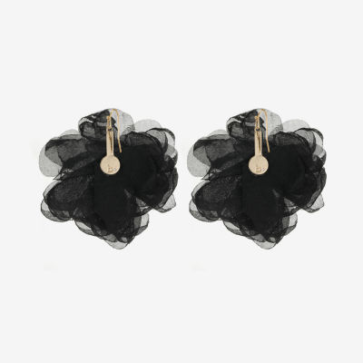 Bijoux Bar Gold Tone Flower Drop Earrings