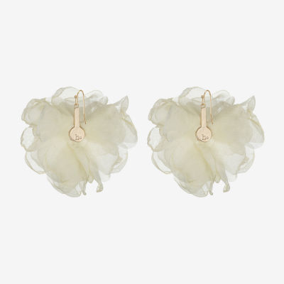 Bijoux Bar Gold Tone Flower Drop Earrings