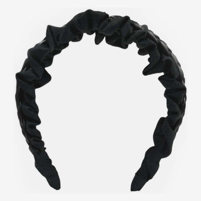 Bijoux Bar Black Braided Vegan Leather Womens Headband