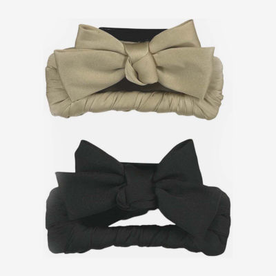 Bijoux Bar Taupe & Black Bow 2-pc. Claw Hair Clip