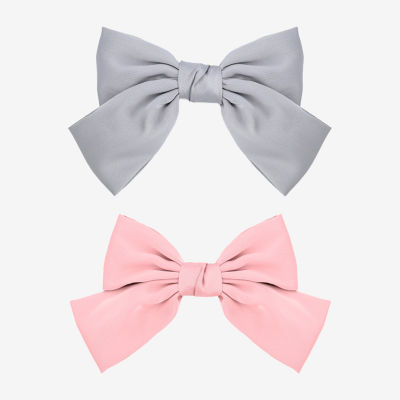 Bijoux Bar Pink & Grey 2-pc. Hair Bow