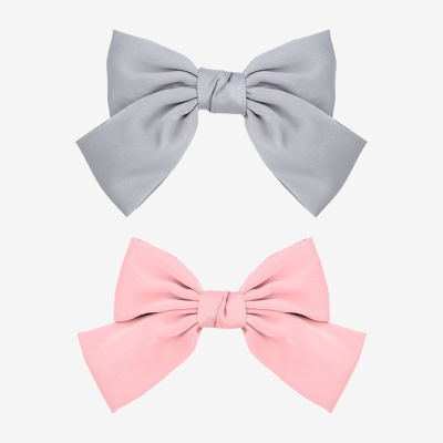 Bijoux Bar Pink & Grey 2-pc. Hair Bow