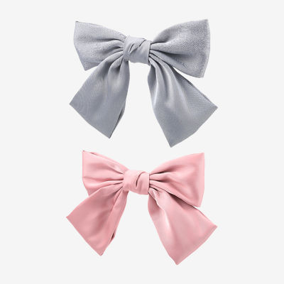 Bijoux Bar Pink & Grey 2-pc. Hair Bow