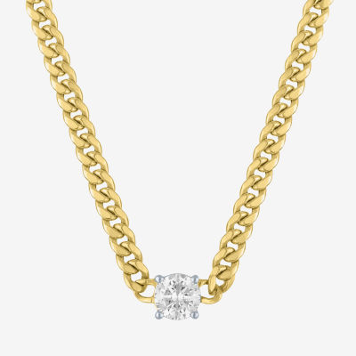 Diamond Addiction (G-H / Si2-I1) Womens 1/ CT. T.W. Lab Grown White 10K Gold Pendant Necklace