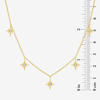 Diamond Addiction (G-H / Si2-I1) North Star Womens Diamond Accent Lab Grown White Diamond 14K Gold Over Silver Star 2-pc. Jewelry Set