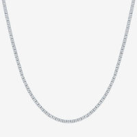 (G-H / I1-I2) Womens 2 CT. T.W. Lab Grown White Diamond Sterling Silver Tennis Necklaces, One Size