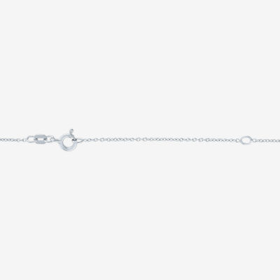 Diamond Accent Sideways Womens Diamond Accent Natural White Diamond Sterling Silver Cross Infinity 18 Inch Pendant Necklace
