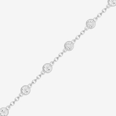 1/10 CT. T.W. Diamond Strand Bracelet in Sterling Silver or 14K Gold Over Silver