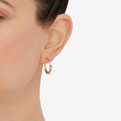 10K Gold 18mm Hoop Earrings