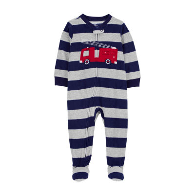 Carter's Toddler Boys Crew Neck Long Sleeve Footed Pajamas