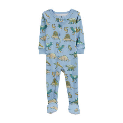 Carter's Toddler Boys Crew Neck Long Sleeve Footed Pajamas