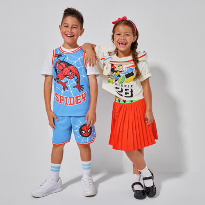 Disney Collection Little & Big Boys 2-pc. Spiderman Short Set