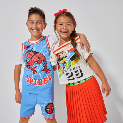 Disney Collection Little & Big Boys 2-pc. Spiderman Short Set